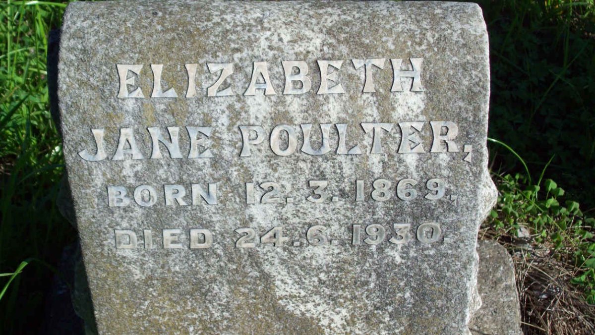 POULTER Elizabeth Jane 1869-1930