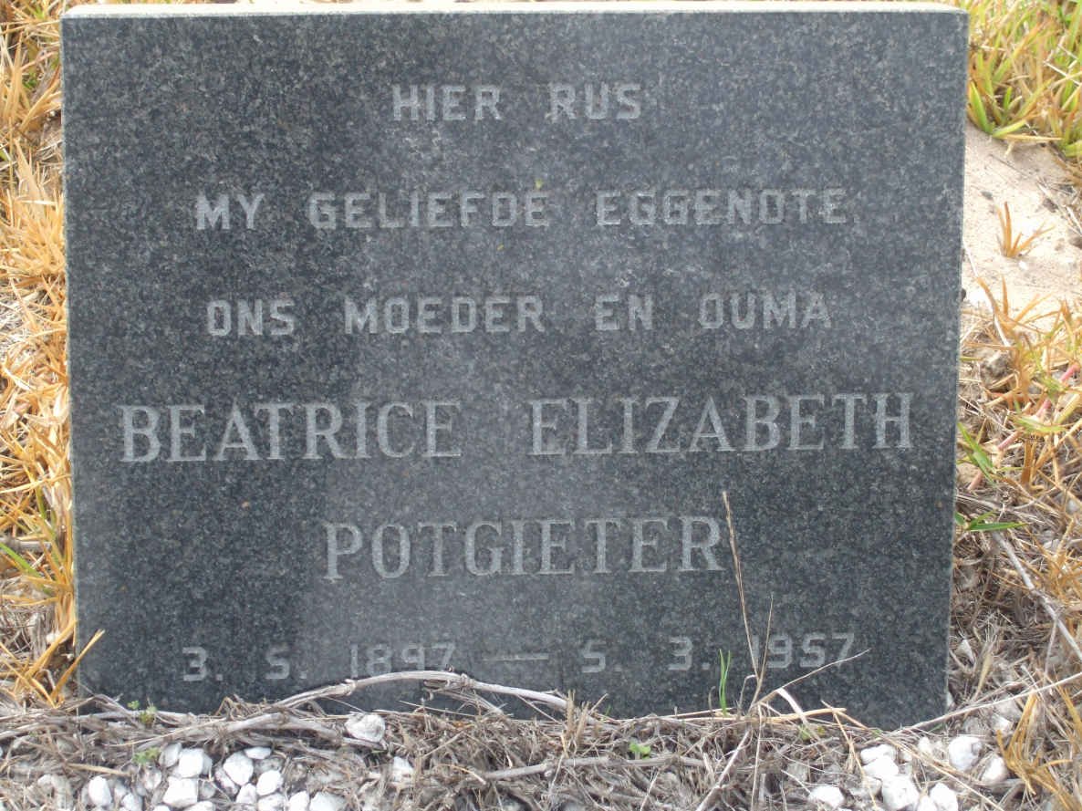 POTGIETER Beatrice Elizabeth 1897-1957