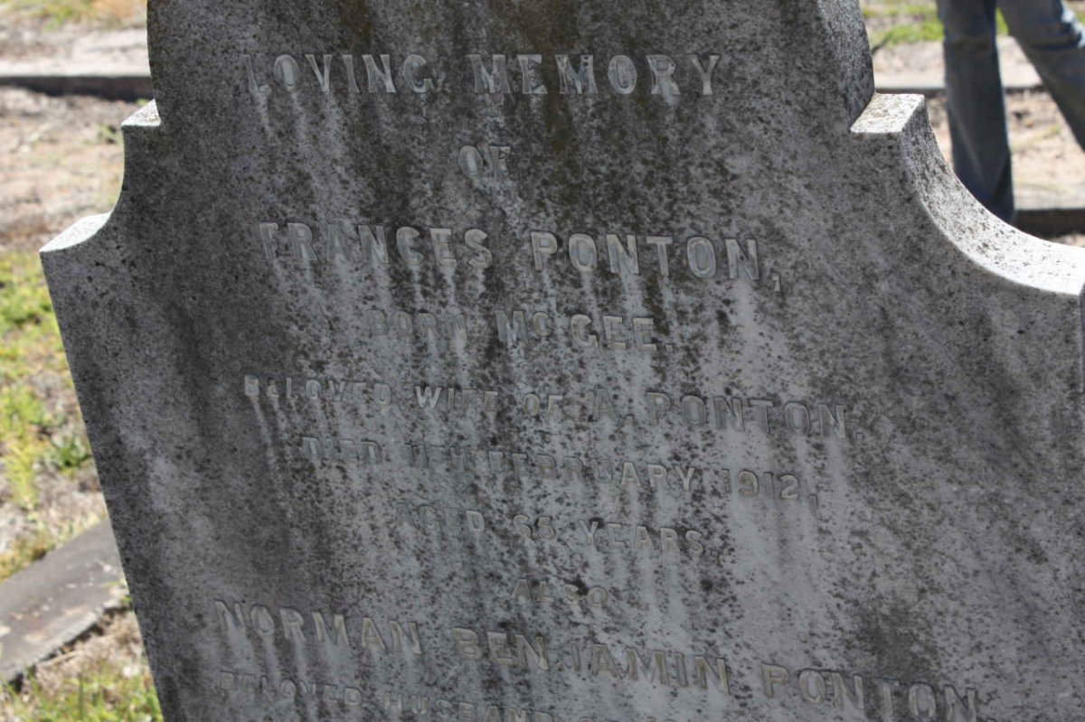 PONTON Frances nee McGEE -1912