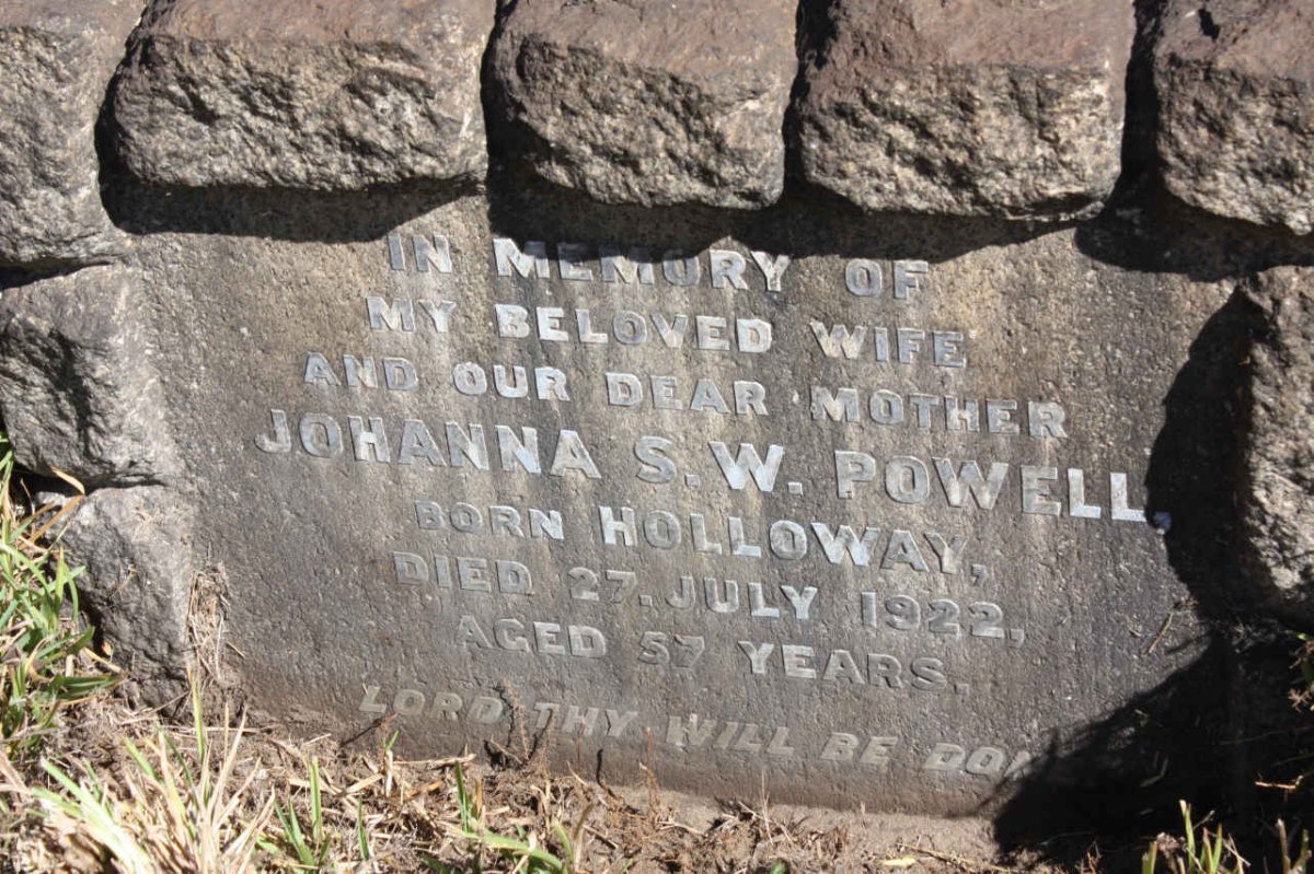 POWELL Johanna S.W. nee HOLLOWAY -1922