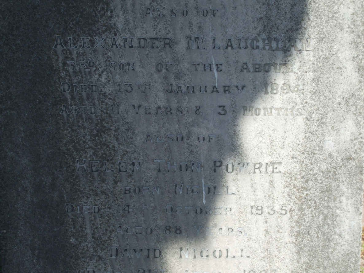 POWRIE Helen -1935 :: POWRIE Alexander McLaughlan -189?