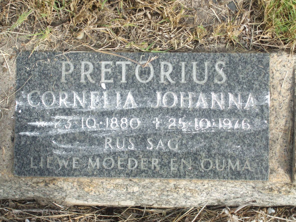 PRETORIUS Cornelia Johanna 1880-1976