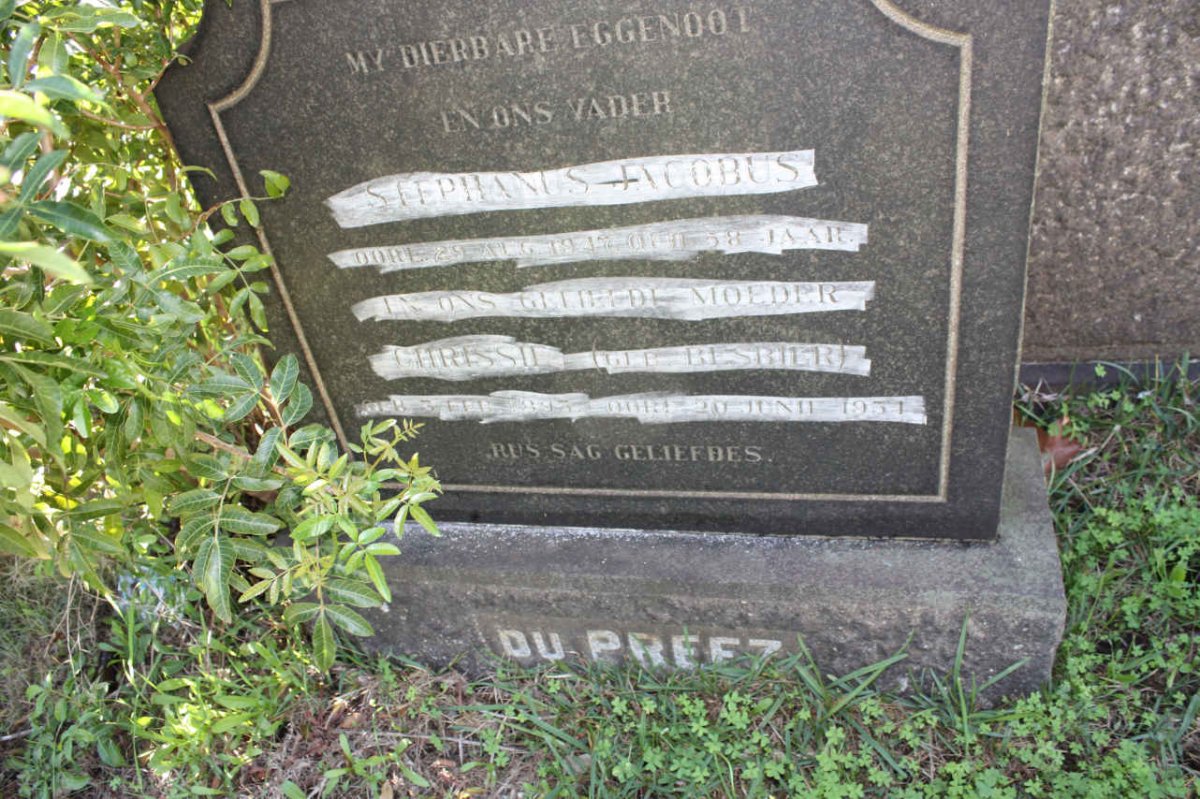 PREEZ Stephanus Jacobus, du -1947 &amp; Chrissie BESBIER 1893-1951