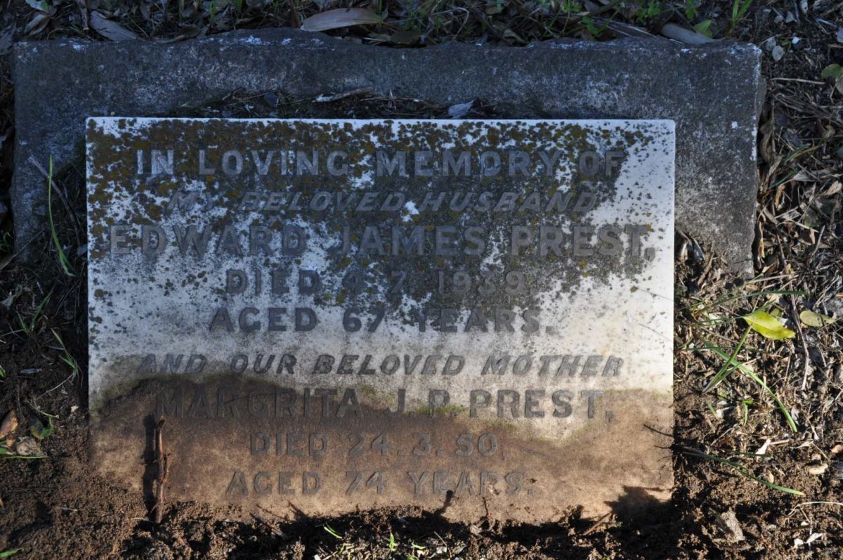 PREST Edward James -1939 &amp; Margrita J.R. -1950