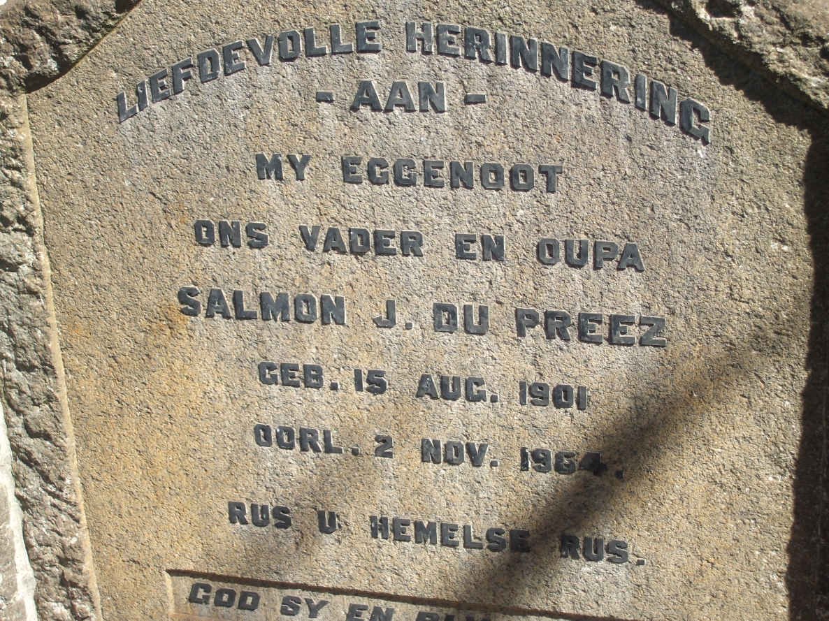 PREEZ Salmon J., du 1901-1954