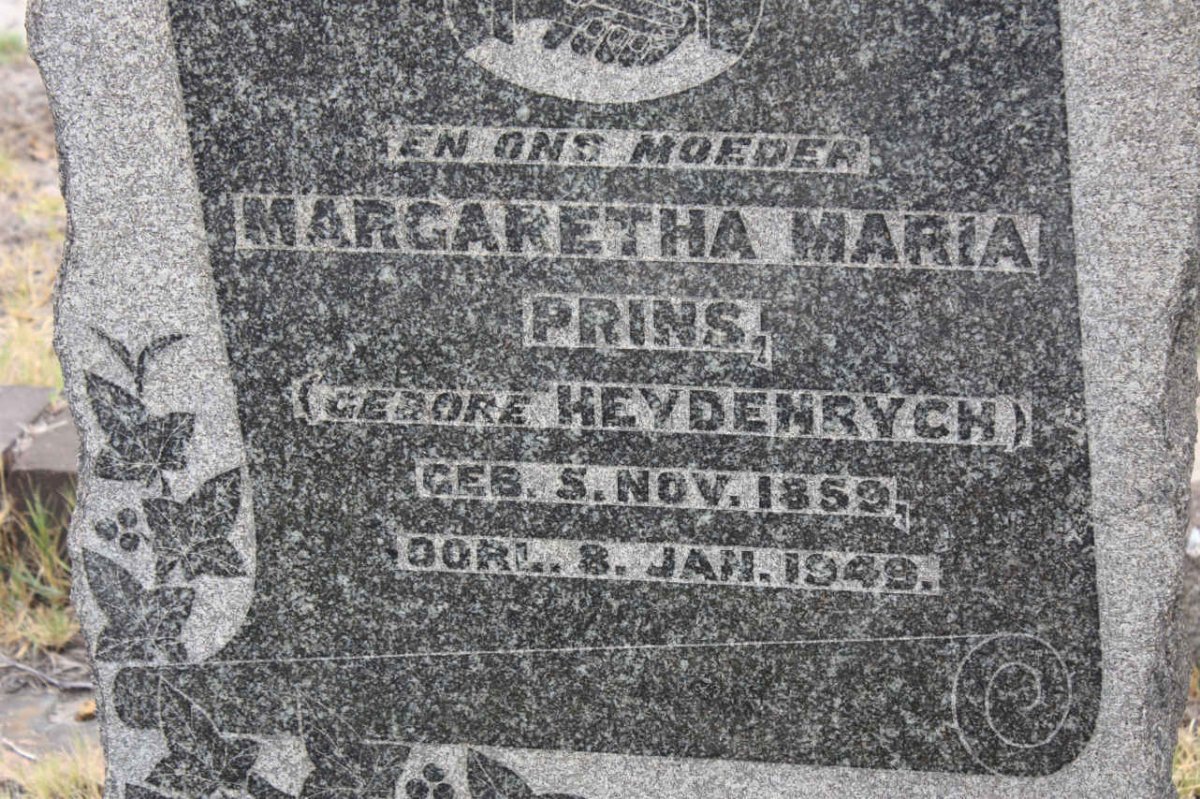PRINS Margaretha Maria nee HEYDENRYCH 1859-1949