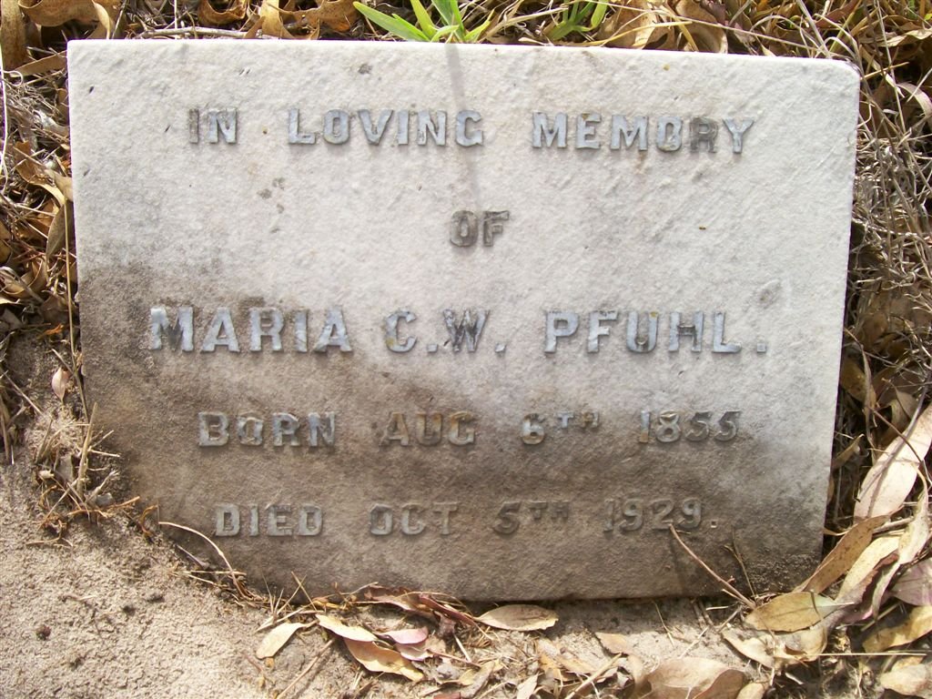 PFUHL Maria C.W. 1855-1929