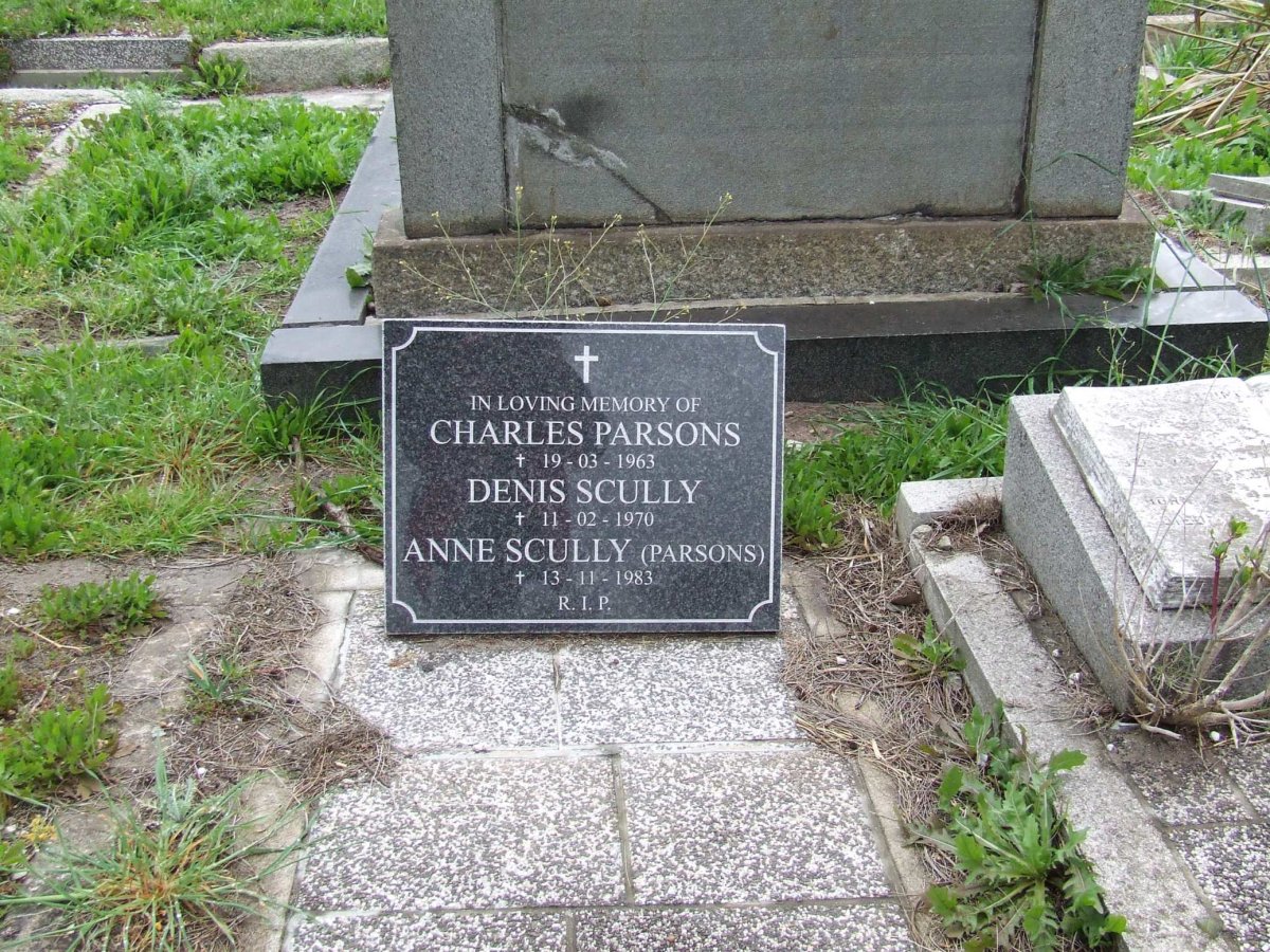PARSONS Charles -1963 :: SCULLY Denis -1970 &amp; Anne PARSONS -1983
