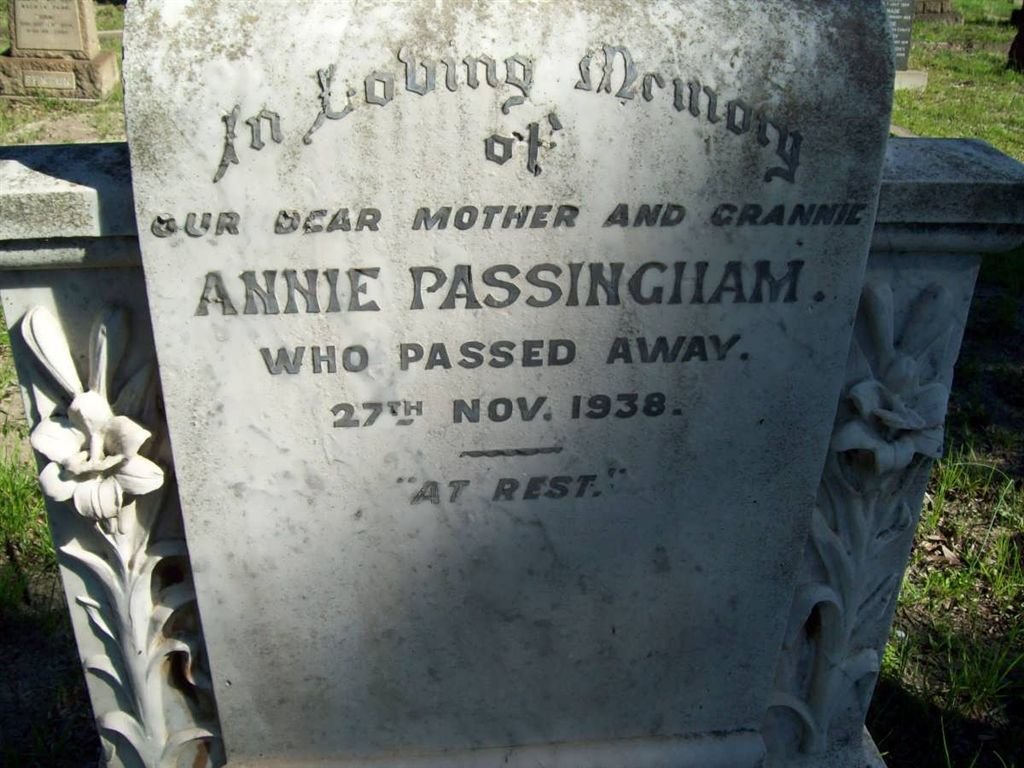 PASSINGHAM Annie -1938