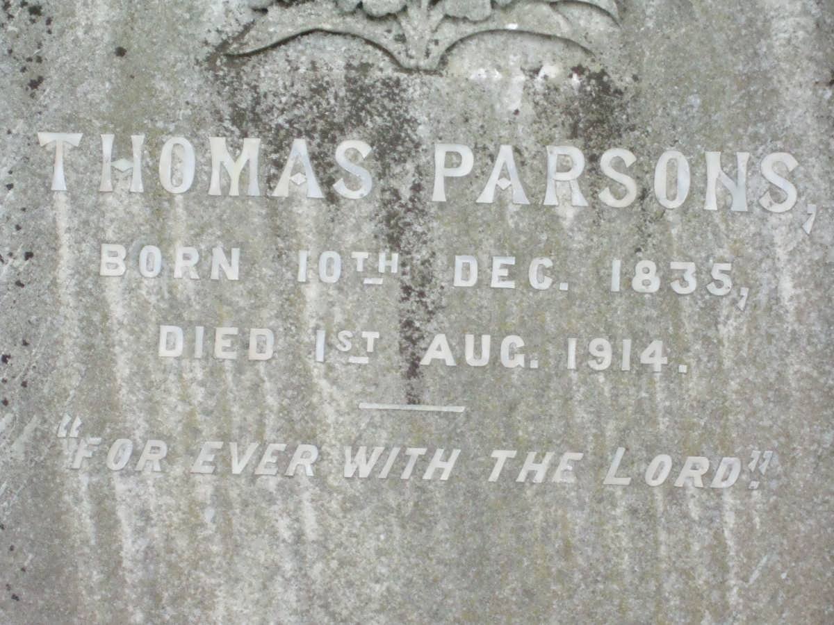 PARSONS Thomas 1835-1914