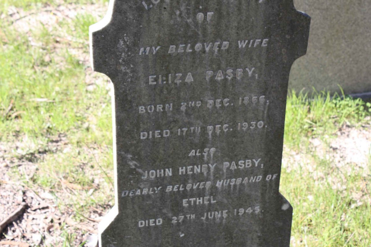 PASBY John Henry -1945 :: PASBY Eliza 1866-1930