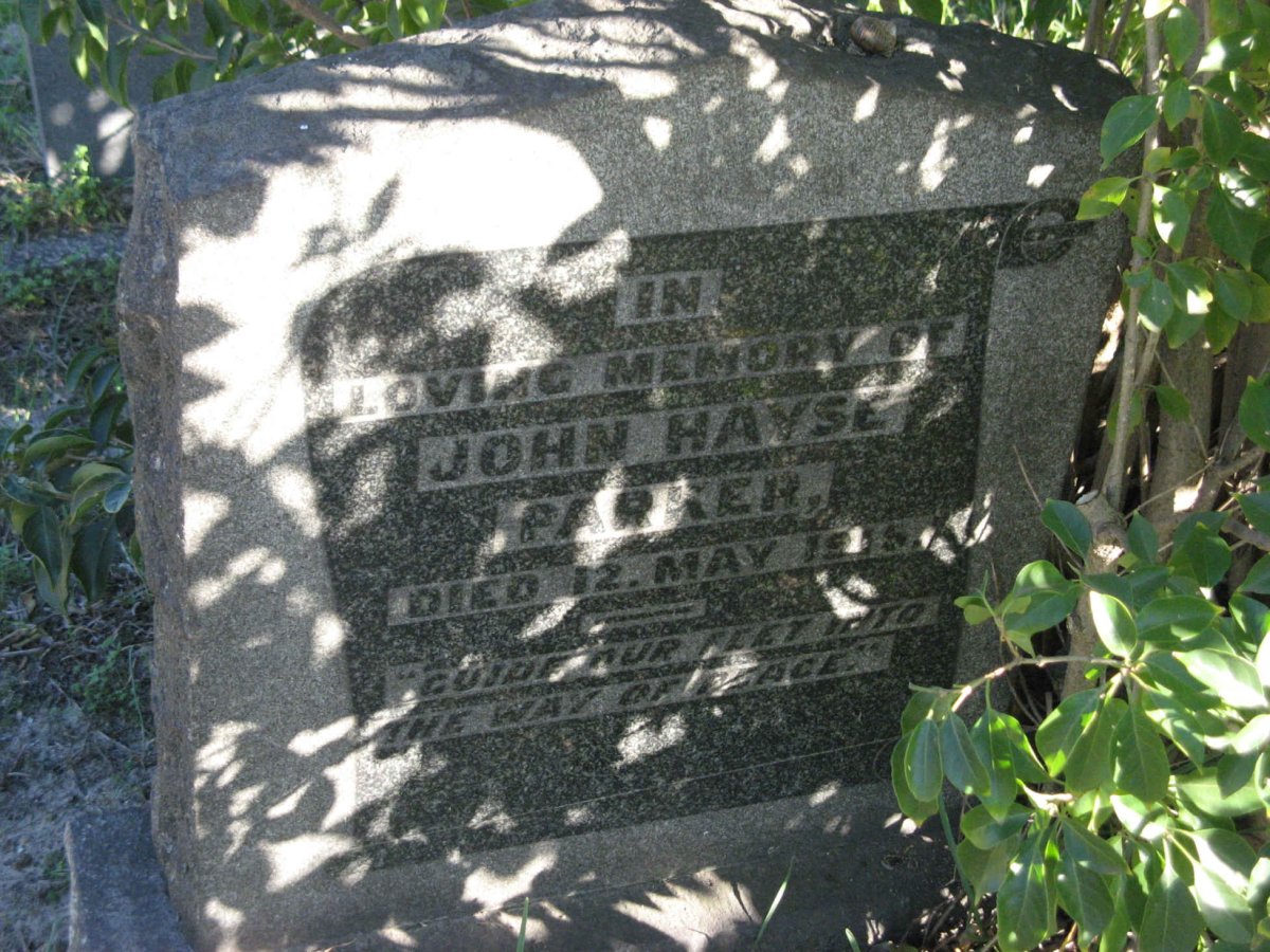 PARKER John Hayse -1915