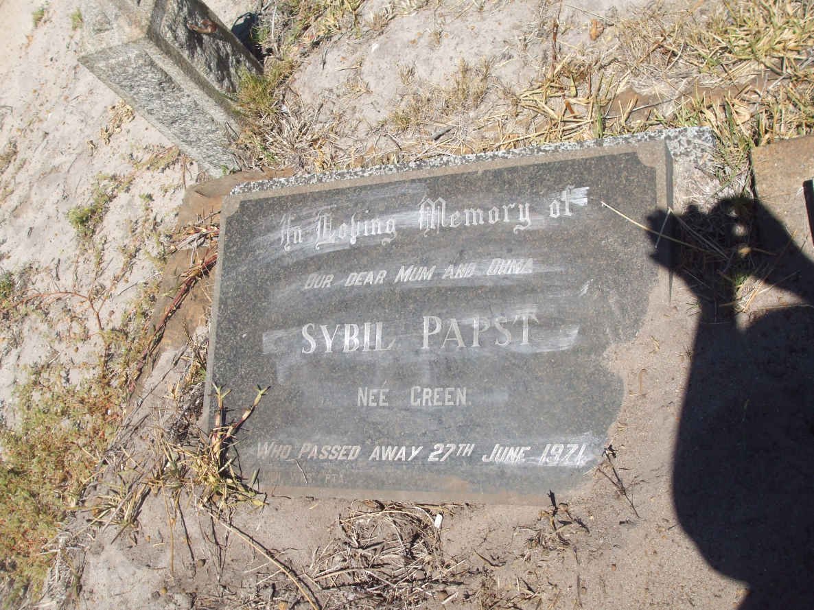 PAPST Sybil nee GREEN -1971