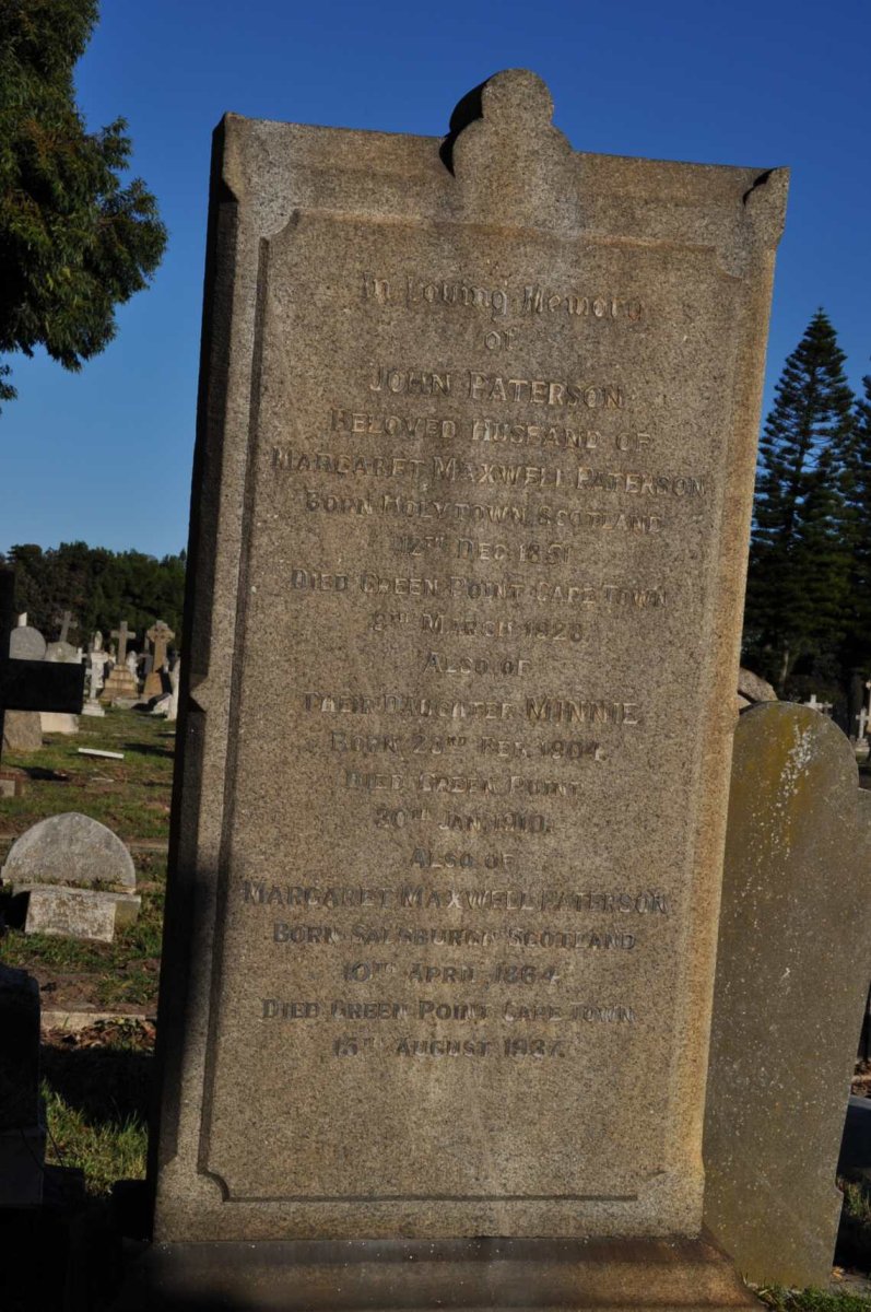 PATERSON John 1851-1928 &amp; Margaret Maxwell 1864-1937 :: PATERSON Minnie -1904-1910