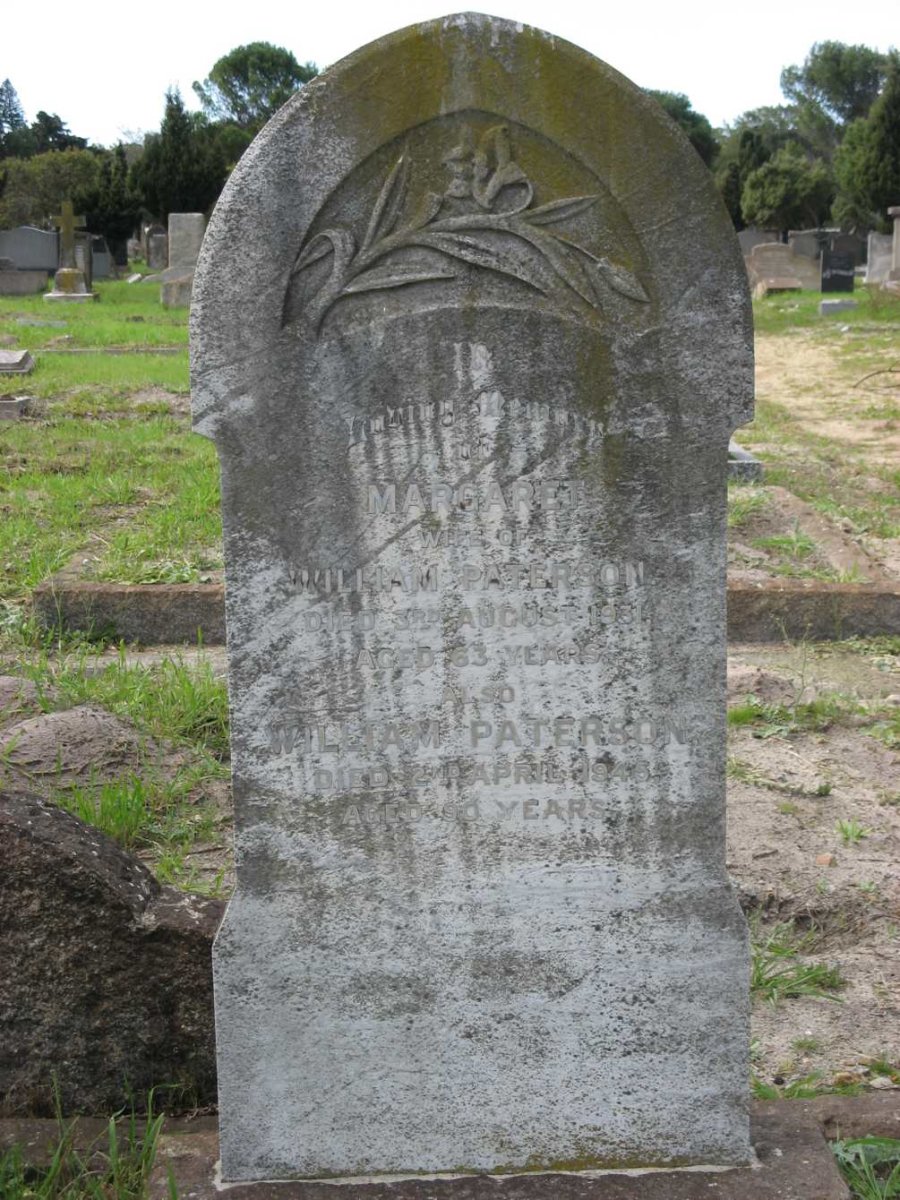 PATERSON William -1945 &amp; Margaret -1931