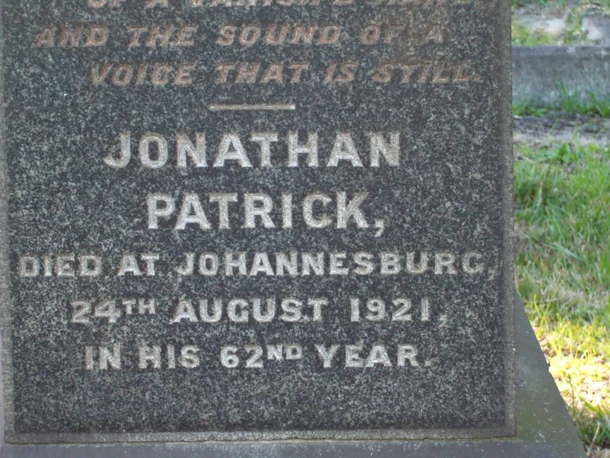 PATRICK Jonathan -1921