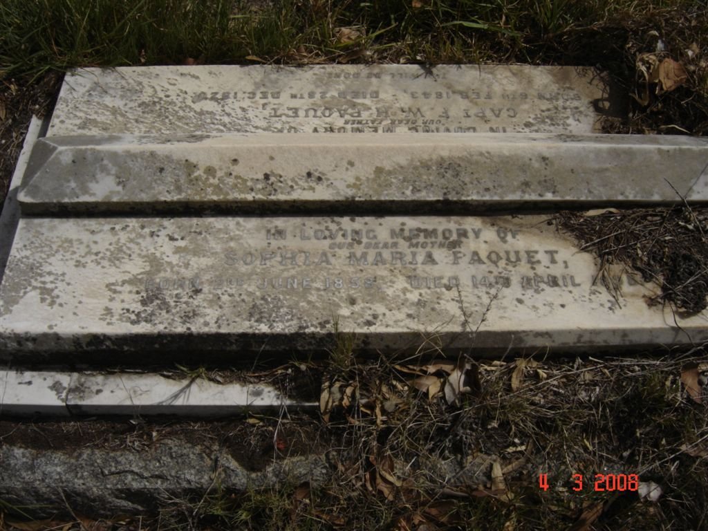 PAQUET Sophia Maria 1858-1898