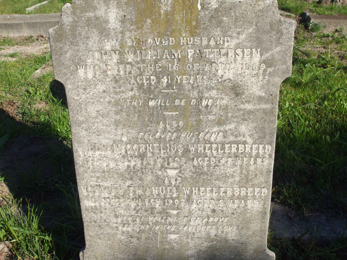 PATTERSEN John William -1889 