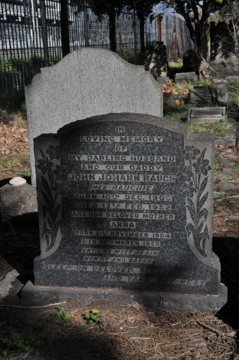 RAUCH John Johann 1900-1952 &amp; Anna 1904-1959