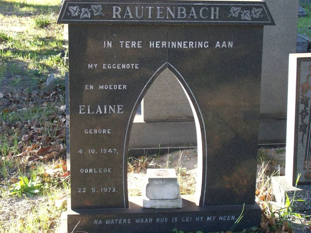 RAUTENBACH Elaine 1947-1973