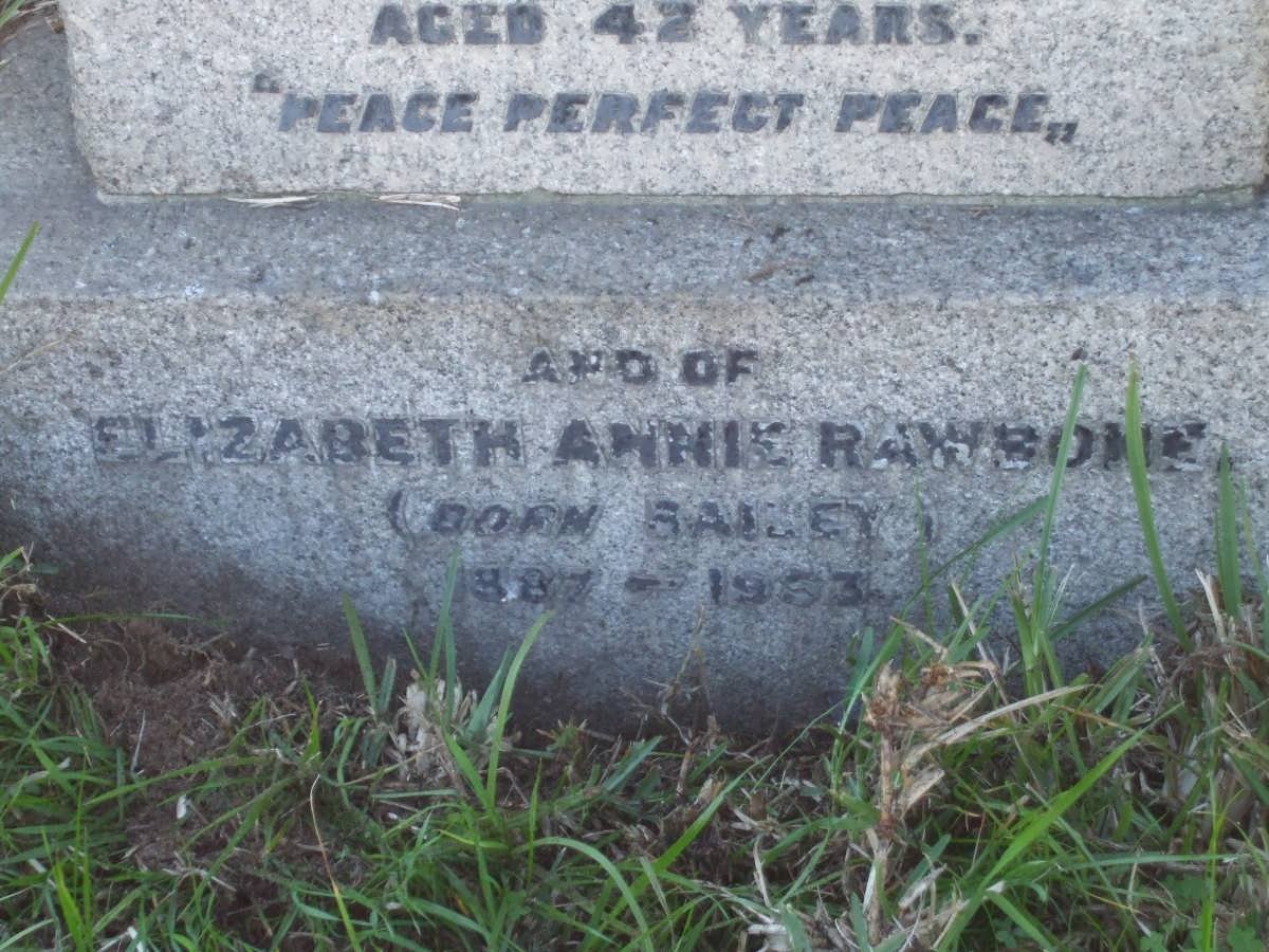 RAWBONE Elizabeth Annie nee BAILEY 1887-1983