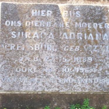 RENSBURG Surara Adriana, van nee VAN ZYL 1889-1964
