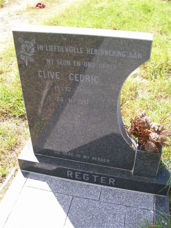 REGTER Clive Cedric 1986-1991