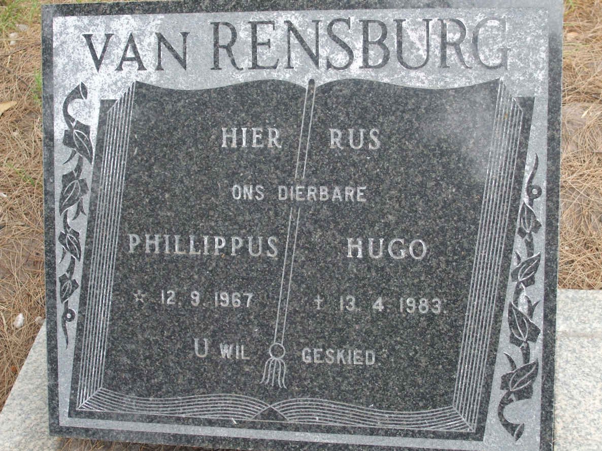 RENSBURG Phillippus Hugo, van 1967-1983