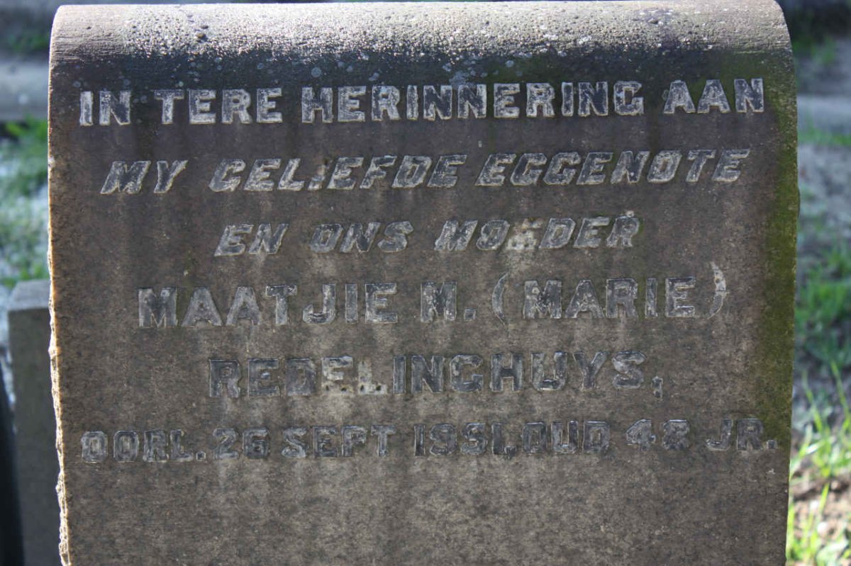 REDELINGHUYS Maatjie M. -1951