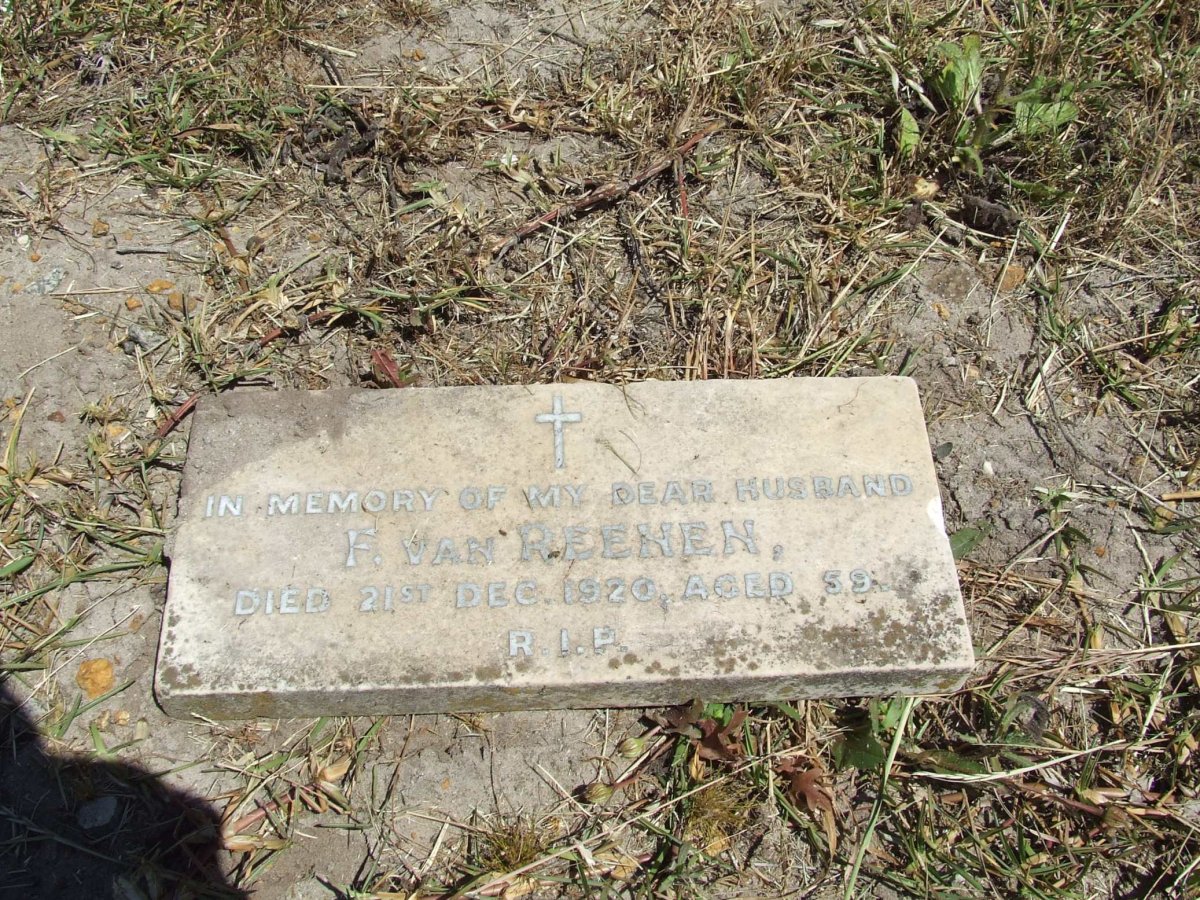 REENEN F., van -1920