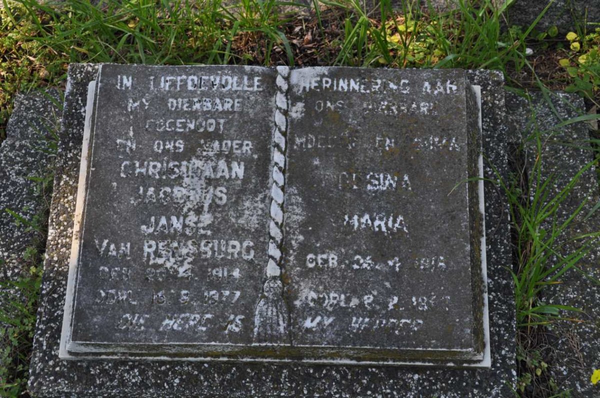 RENSBURG Christiaan Jacobus, Janse van 1914-1977 &amp; Gesina Maria 1916-19??