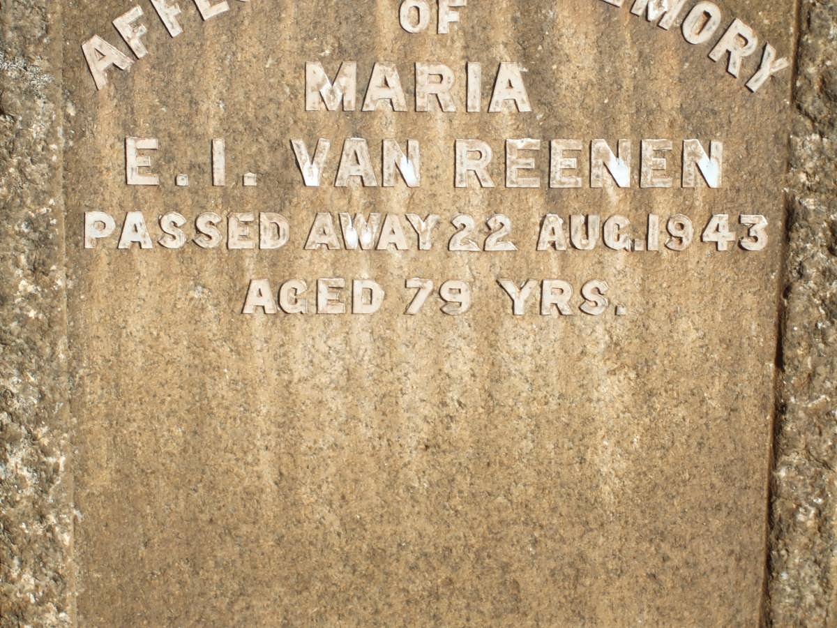 REENEN Maria E.I., van -1943