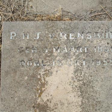 RENSBURG P.H.J., van 1892-1955