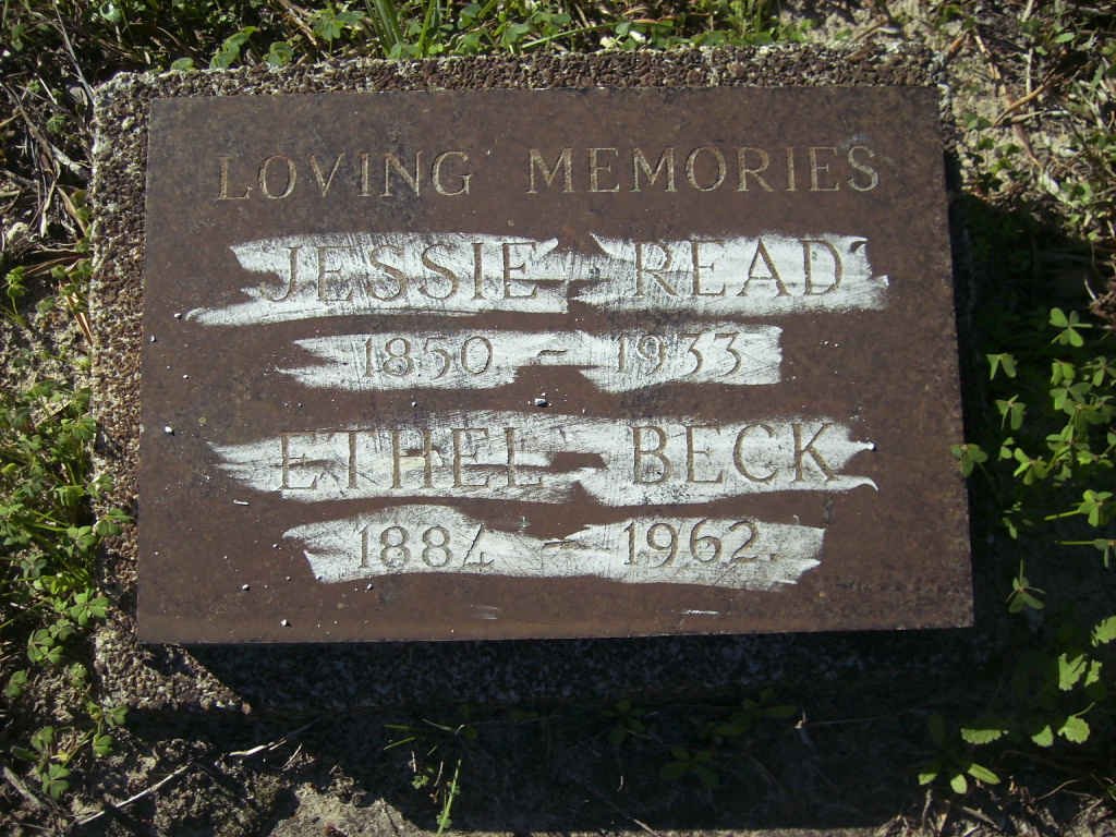 READ Jessie 1850-1933 :: BECK Ethel 1884-1962
