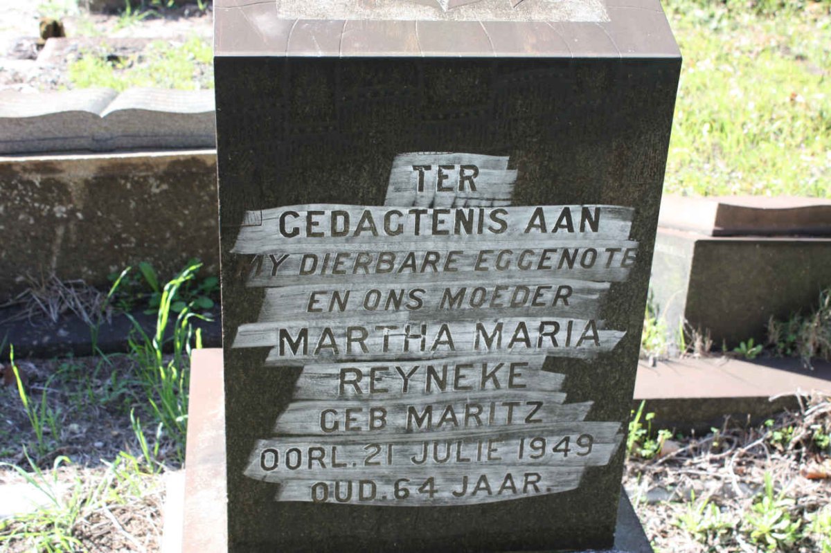 REYNEKE Martha Maria nee MARITZ -1949