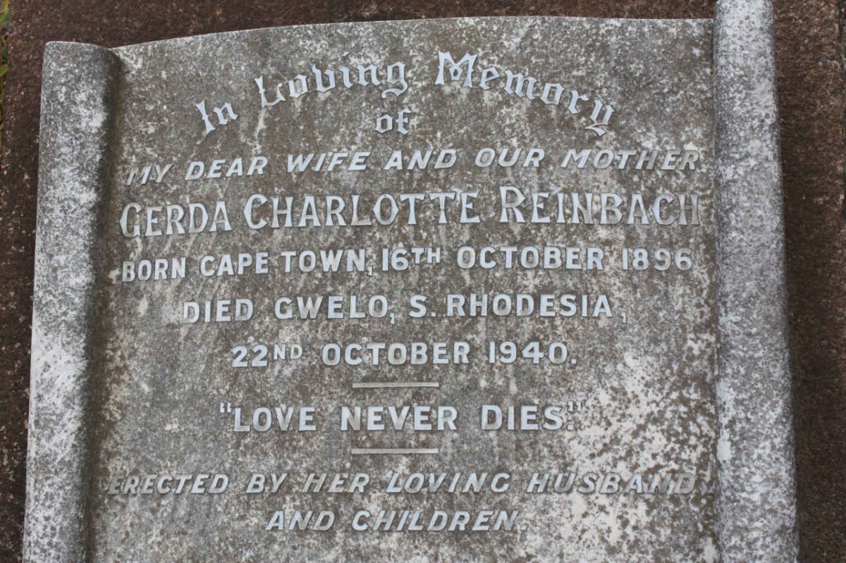 REINBACH Gerda Charlotte 1896-1940