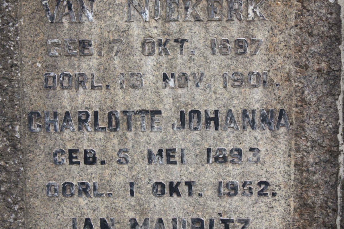 REENEN Charlotte Johanna, van 1893-1952