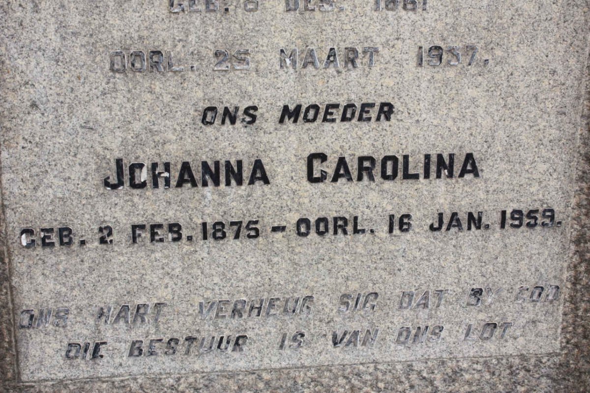 REENEN Johanna Carolina, van 1875-1959