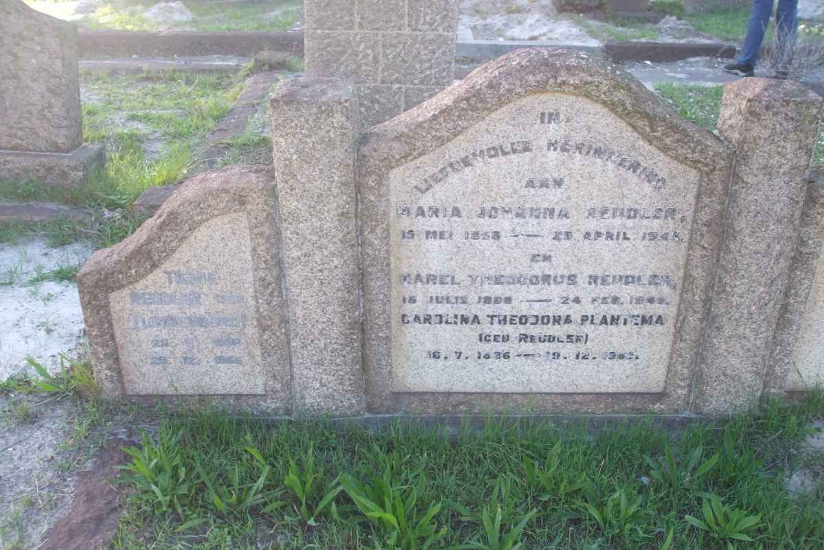 REUDLER Karel Theodorus 1865-1947 &amp; Maria Johanna 1858-194? :: PLANTEMA Carolina Theodora nee REUDLER 1886-1962