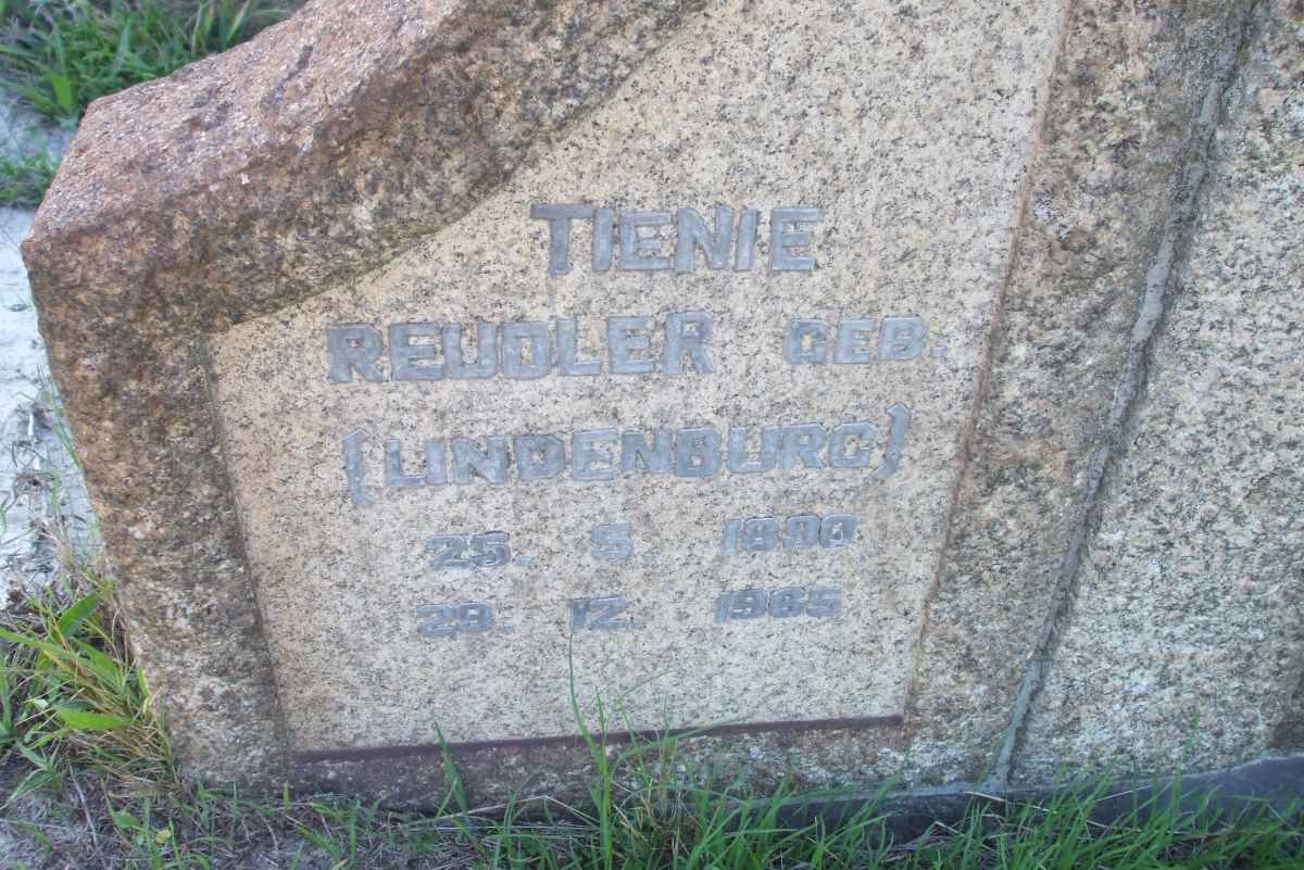REUDLER Tienie nee LINDENBURG 1900-1965