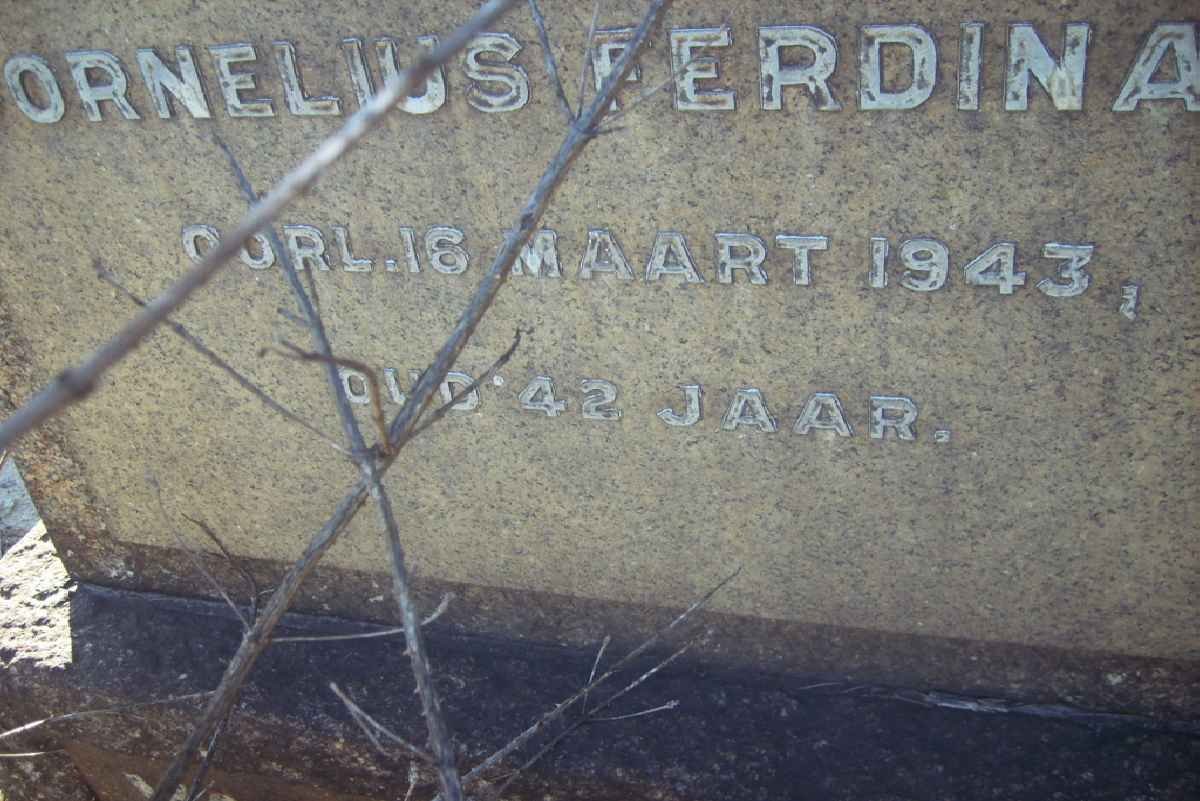 RENSBURG Cornelius Ferdinand, van -1943
