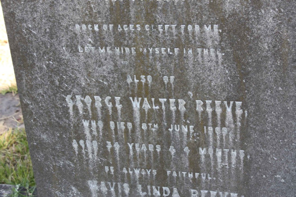 REEVE George Walter -1909