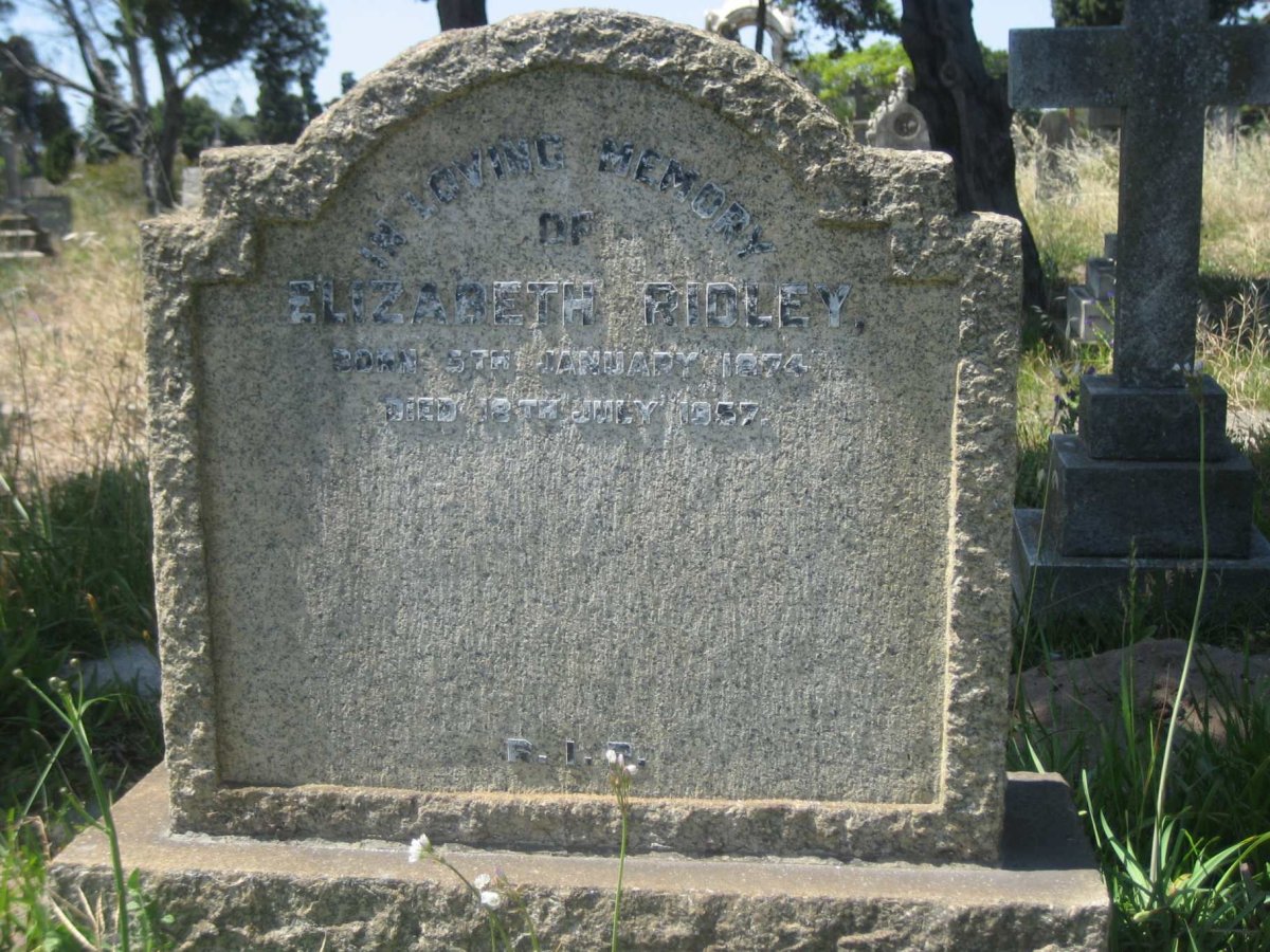 RIDLEY Elizabeth 1874-1957