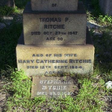 RITCHIE Thomas P. -1947 &amp; Mary Catherine -1954 :: RITCHIE Stephanie -1967