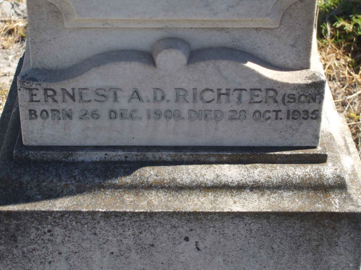 RICHTER Ernest A.D. 1900-1935