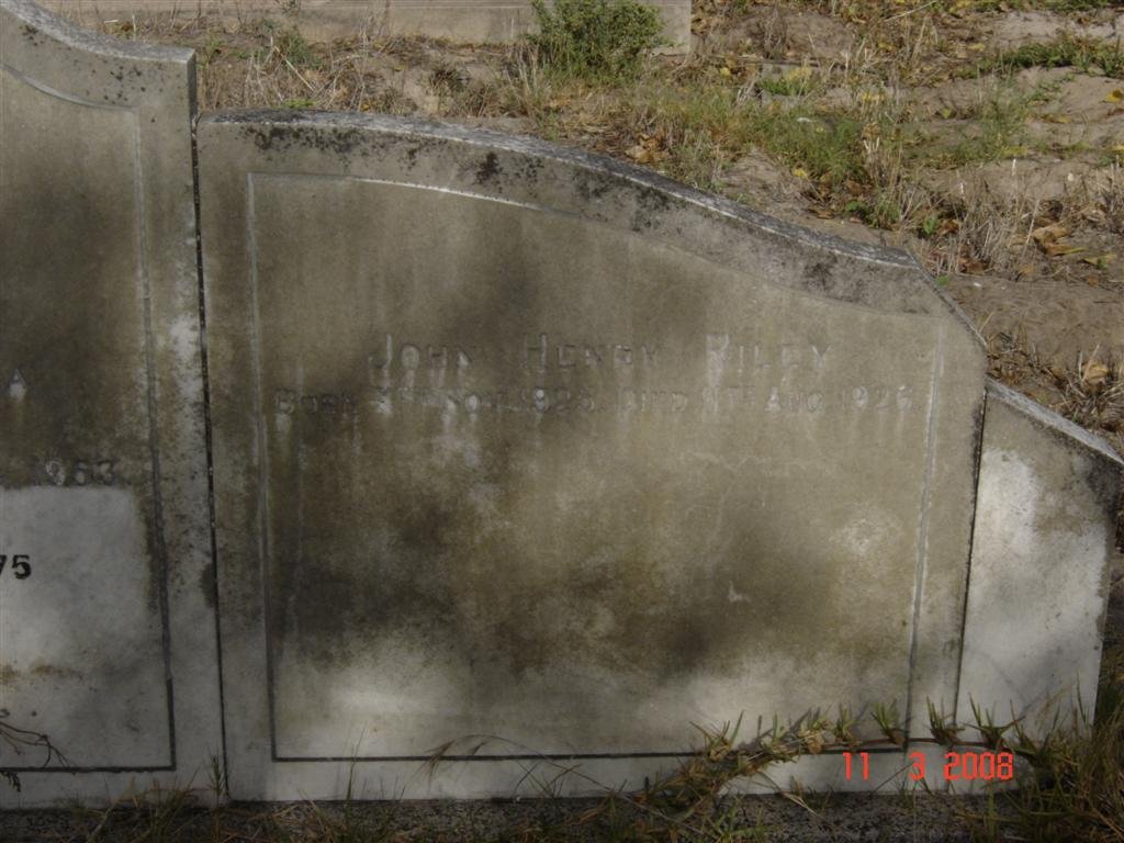 RILEY John Henry 1925-1926