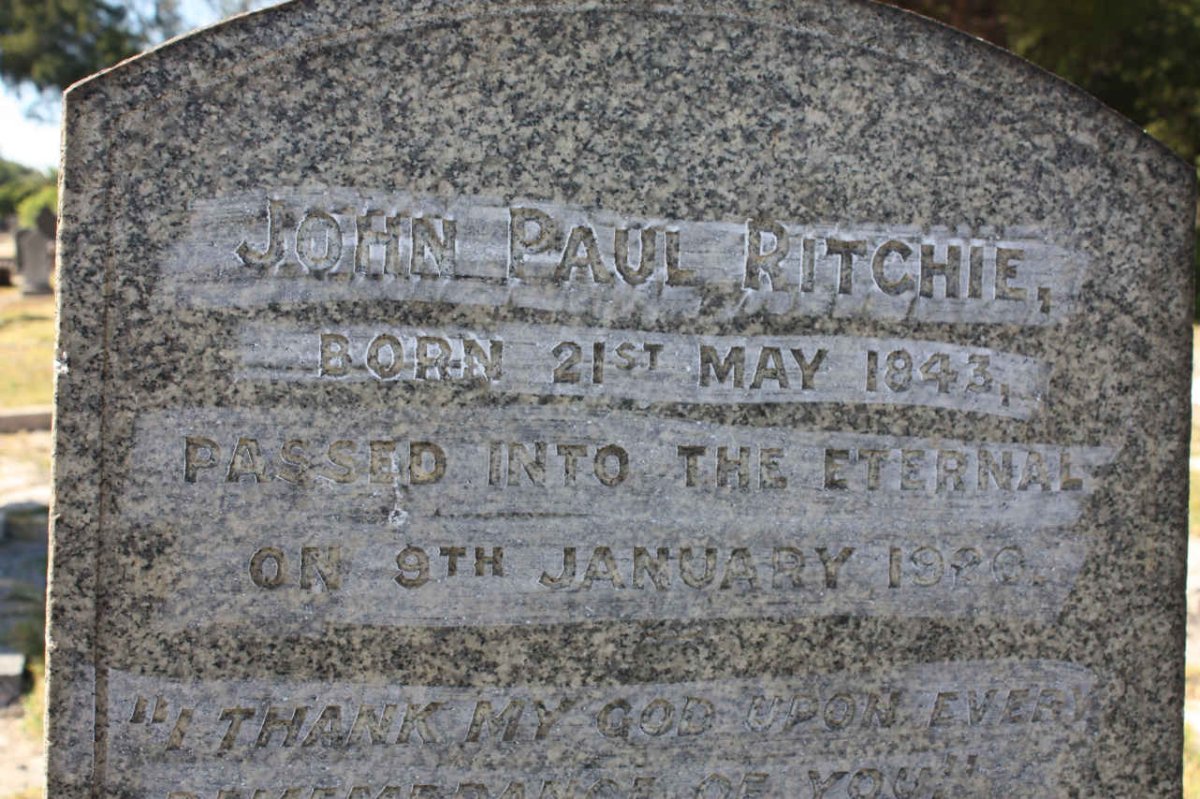 RITCHIE John Paul 1843-1920