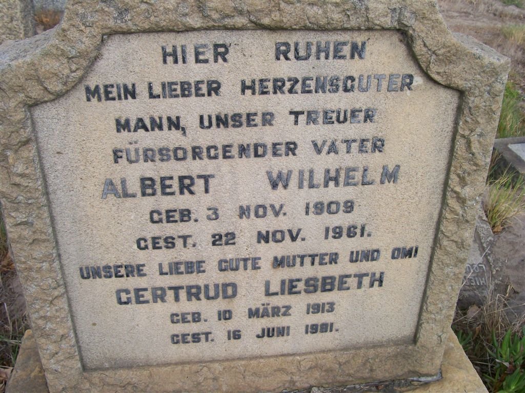 ROOSEBOOM Albert Wilhelm 1909-1961 &amp; Gertrud Liesbeth 1913-1981