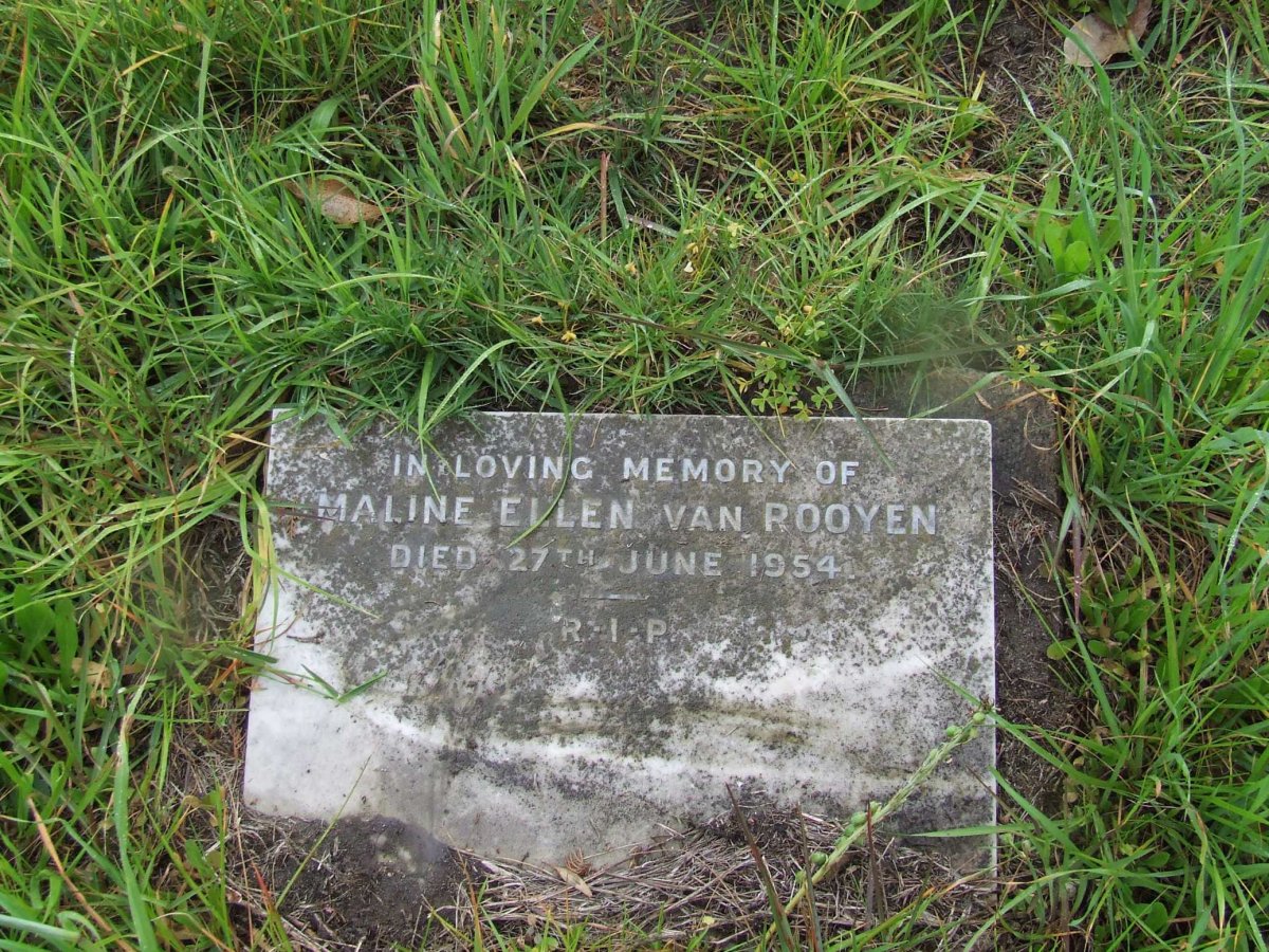 ROOYEN Maline Ellen, van -1954