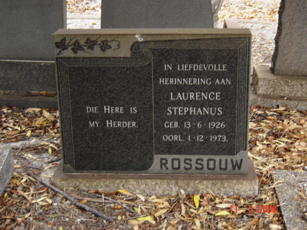 ROSSOUW Laurence Stephanus 1926-1973